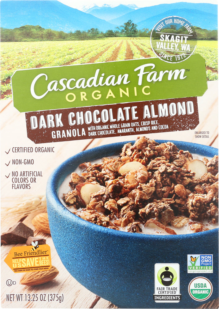CASCADIAN FARM: Dark Chocolate Almond Granola, 13.25 oz - Vending Business Solutions