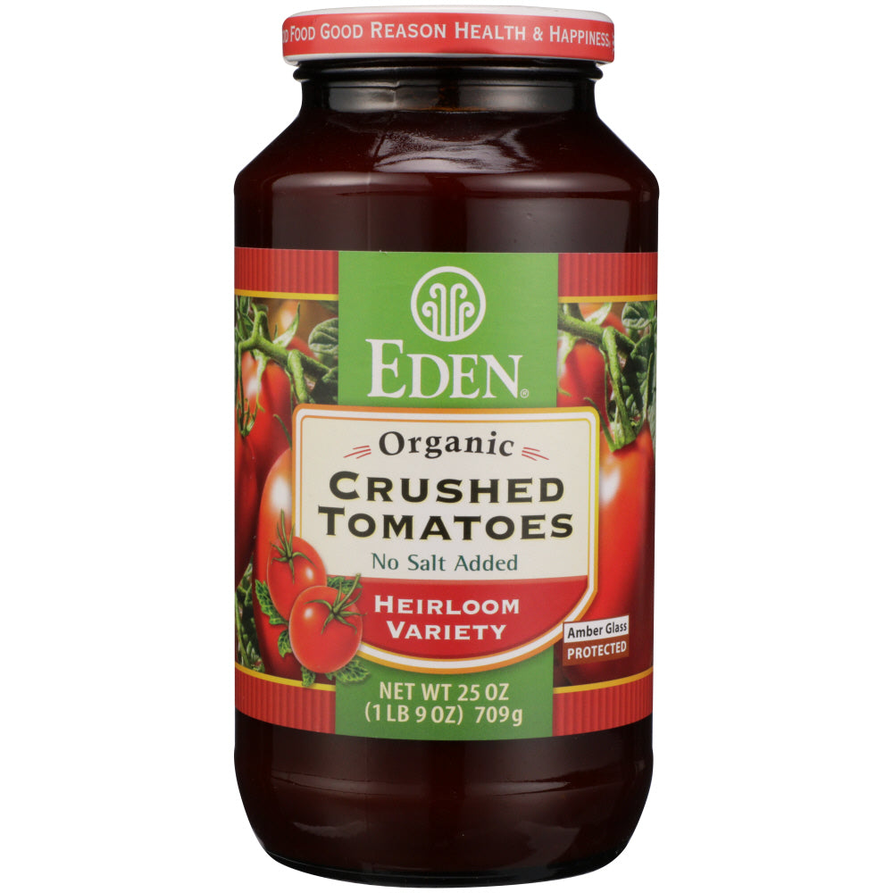 EDEN FOODS: Tomato Crushed Organic Amber Glass, 25 oz - Vending Business Solutions