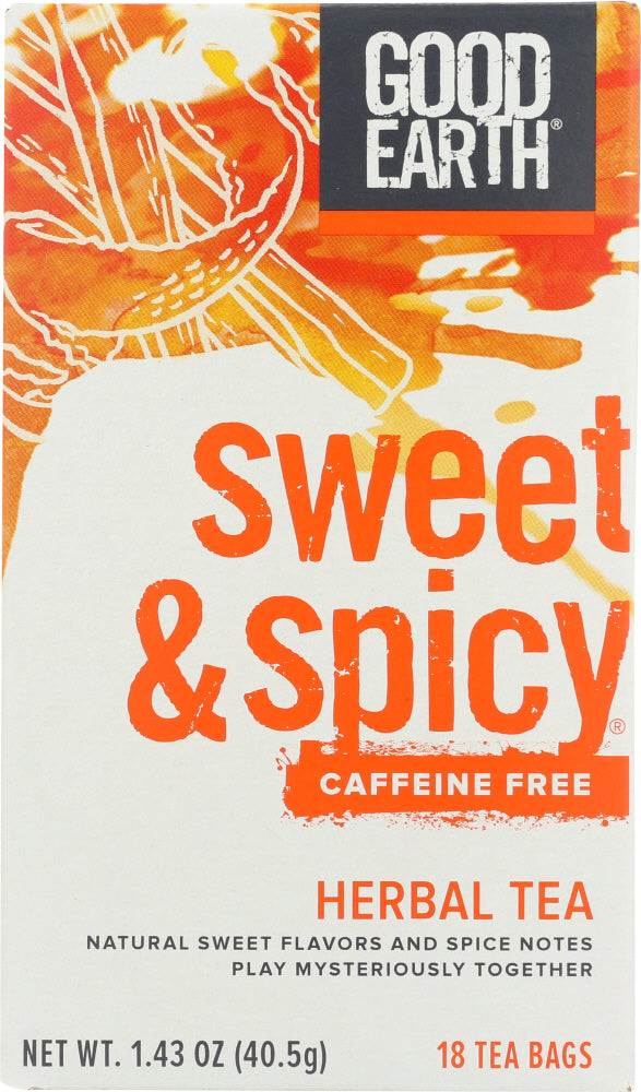 GOOD EARTH: Original Tea Caffeine Free Sweet & Spicy Blend, 18 bg - Vending Business Solutions