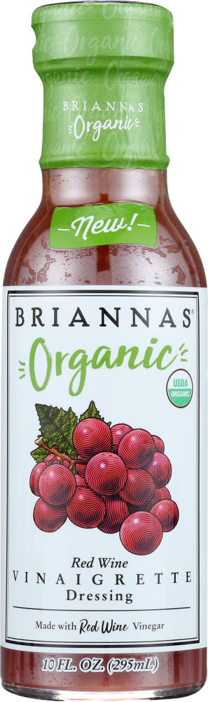 BRIANNAS: Organic Red Wine Vinaigrette Dressing, 10 oz - Vending Business Solutions
