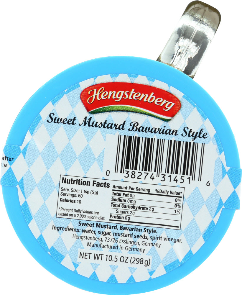 HENGSTENBERG: Sweet Mustard Bavarian Style Mug, 10.5 oz - Vending Business Solutions