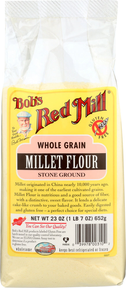 BOBS RED MILL: Whole Grain Millet Flour, 23 oz - Vending Business Solutions