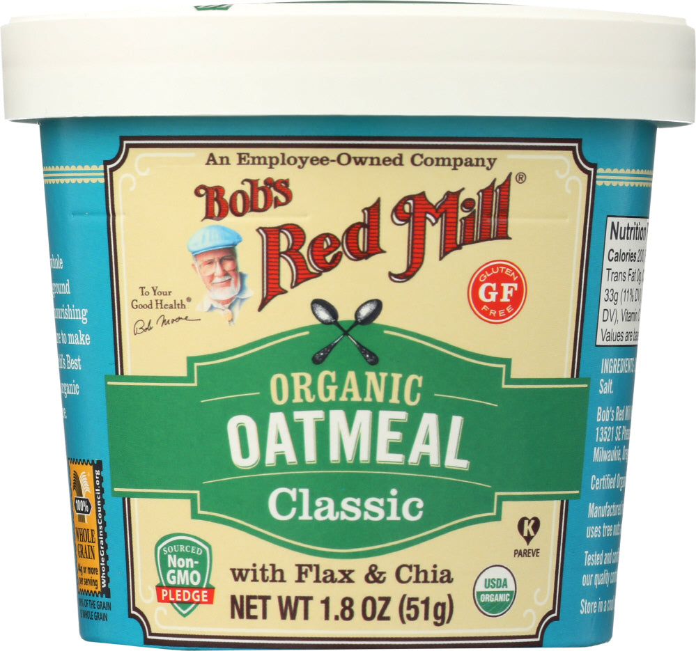 BOBS RED MILL: Organic Oatmeal Classic, 1.8 oz - Vending Business Solutions