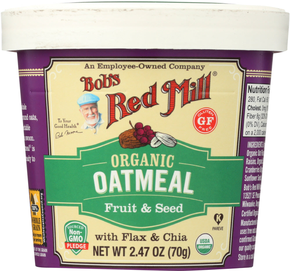 BOBS RED MILL: Organic Oatmeal Fruit & Seed, 2.47 oz - Vending Business Solutions