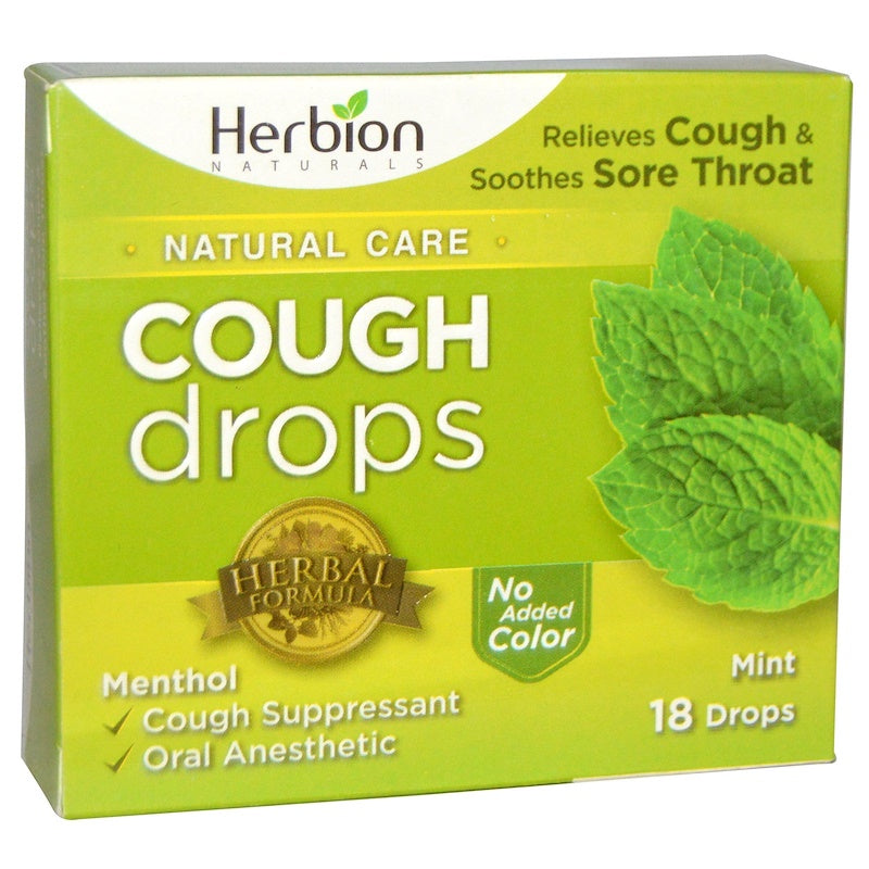 HERBION NATURALS: Cough Drops Mint,18 pc - Vending Business Solutions