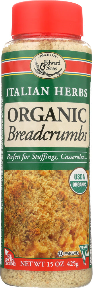 EDWARD & SONS: Breadcrumb Italian Organic, 15 oz - Vending Business Solutions