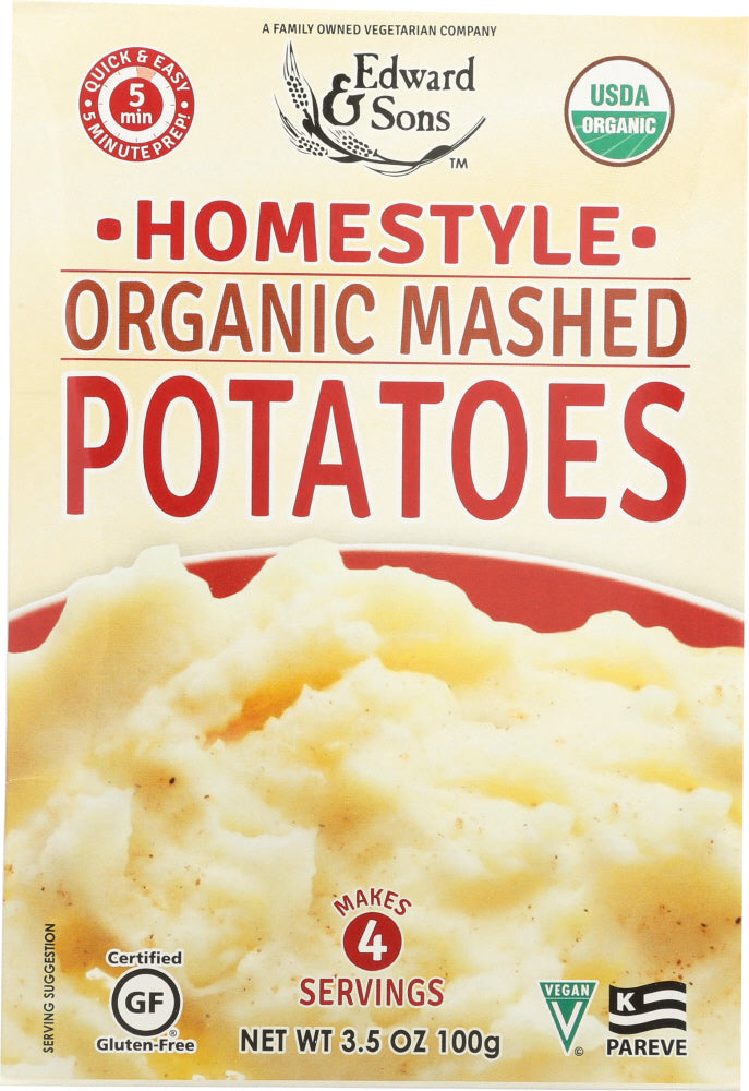 EDWARD & SONS: Mix Mashed Potato Home Style Organic, 3.5 oz - Vending Business Solutions