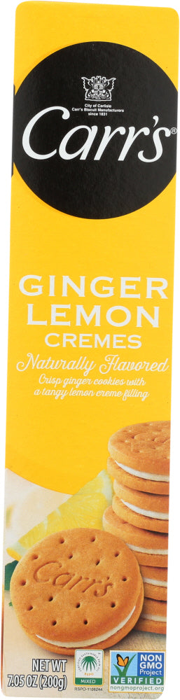 CARRS: Ginger Lemon Cremes Cookies, 7.05 oz - Vending Business Solutions