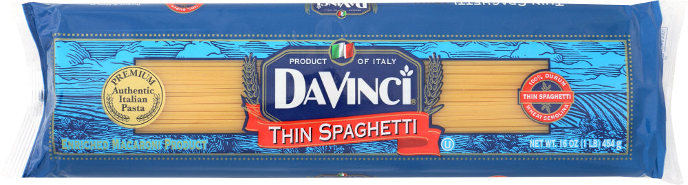 DAVINCI: Thin Spaghetti Pasta, 16 Oz - Vending Business Solutions
