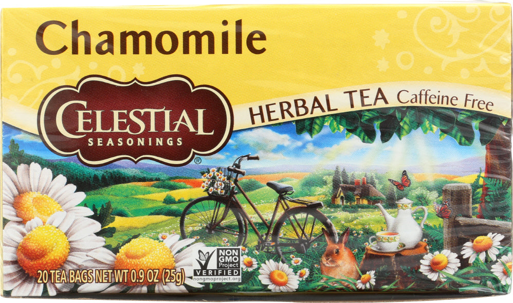 CELESTIAL SEASONINGS: Chamomile Herbal Tea Caffeine Free 20 Tea Bags, 0.9 oz - Vending Business Solutions