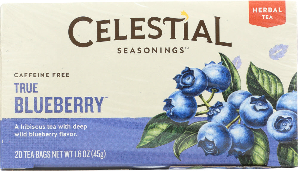 CELESTIAL SEASONINGS: True Blueberry Herbal Tea Caffeine Free, 20 bg - Vending Business Solutions