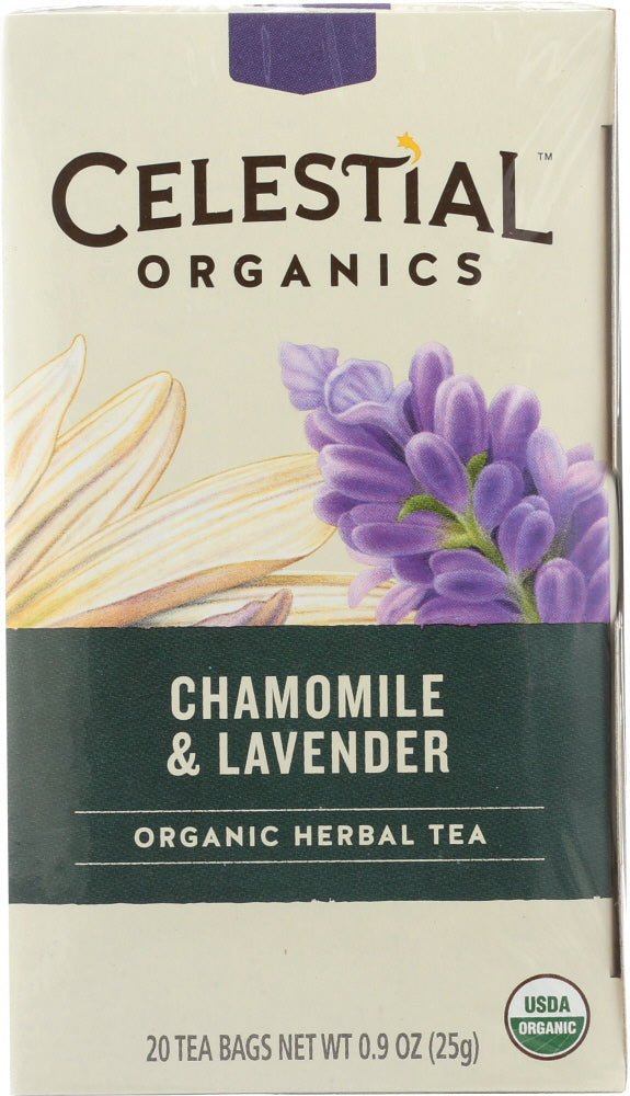 CELESTIAL SEASONINGS: Organic Herbal Tea Chamomile & Lavender Pack of 20, 0.9 oz - Vending Business Solutions
