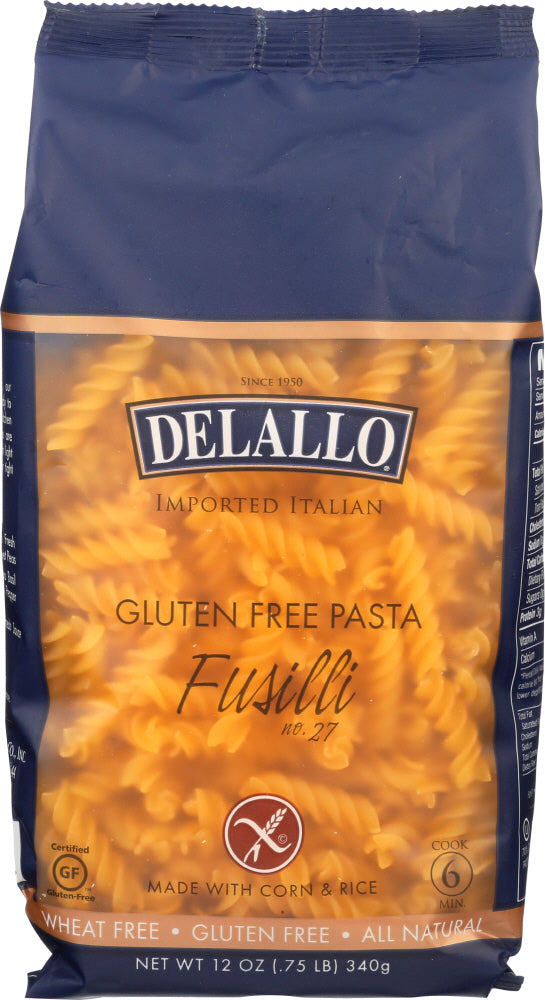 DELALLO: Pasta Corn and Rice Fusilli Gluten Free, 12 oz - Vending Business Solutions