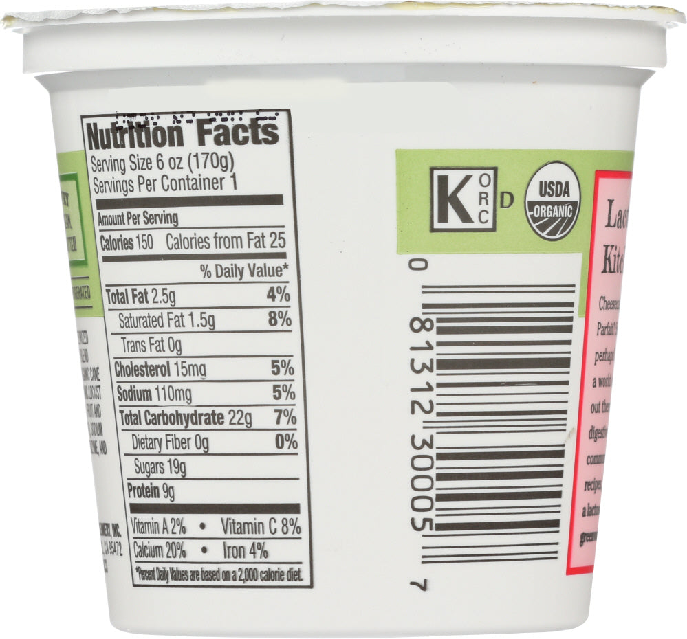 GREEN VALLEY ORGANICS: Lactose Free Strawberry Yogurt, 6 oz - Vending Business Solutions