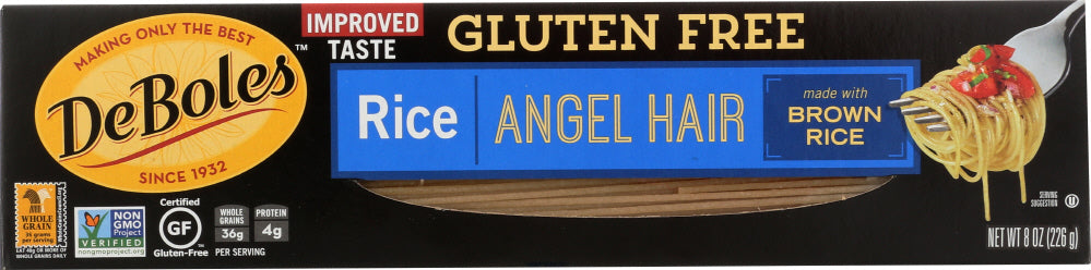 DEBOLES: Angel Hair Rice Pasta Gluten Free, 8 oz - Vending Business Solutions