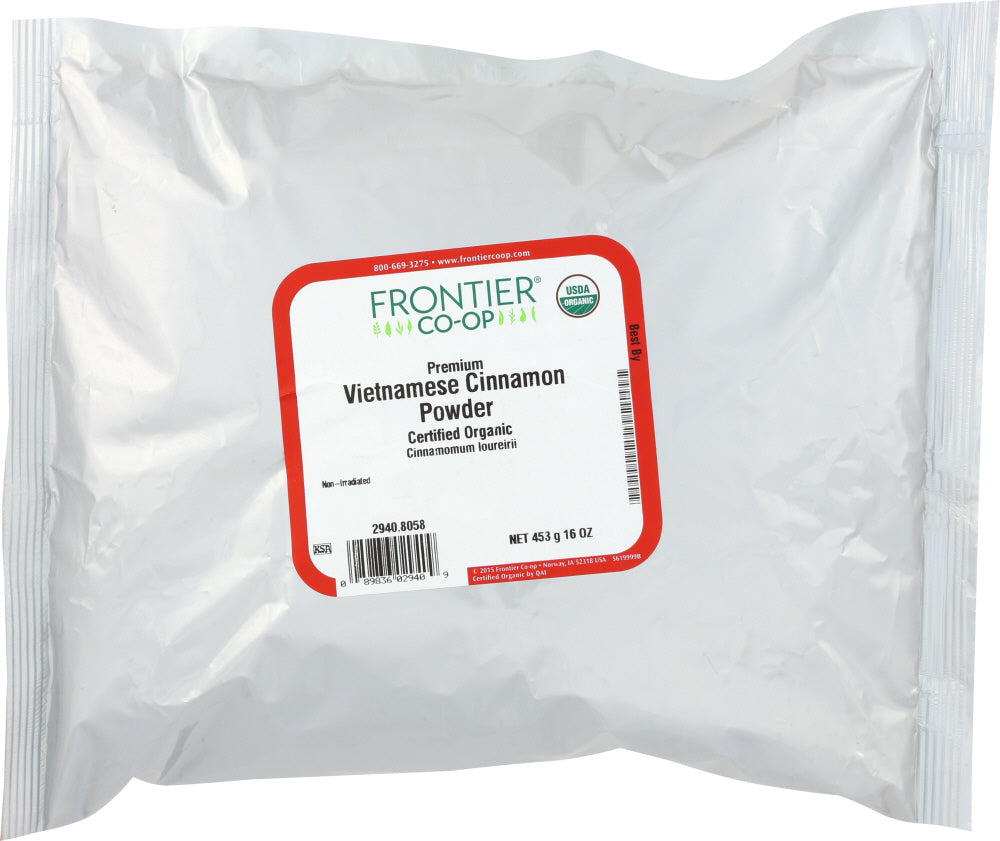 FRONTIER: Natural Products Organic Cinnamon Vietnamese Premium Ground, 16 oz - Vending Business Solutions