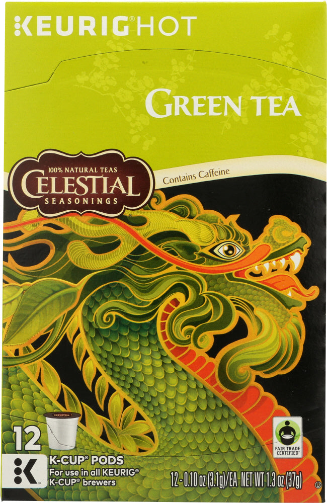 CELESTIAL SEASONINGS: Tea Kcup Green Tea with White Tea, 12 pc - Vending Business Solutions