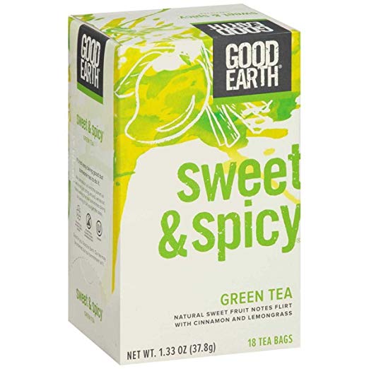 GOOD EARTH: Organic Sweet & Spicy Green Tea, 18 bg - Vending Business Solutions