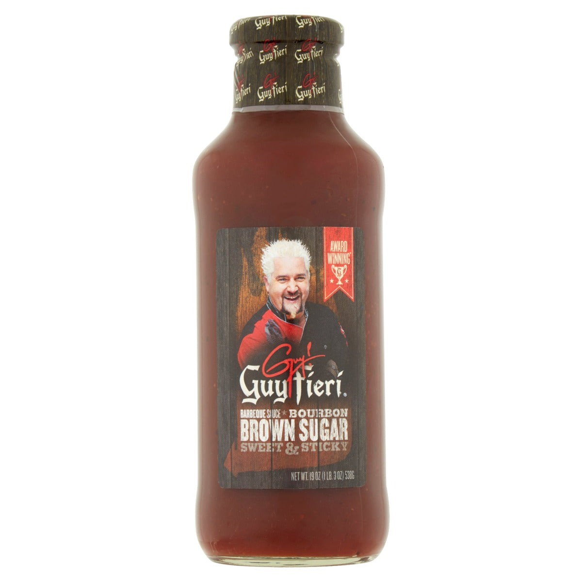 GUY FIERI: Sauce BBQ Sugar Brown Bourbon, 19 oz - Vending Business Solutions
