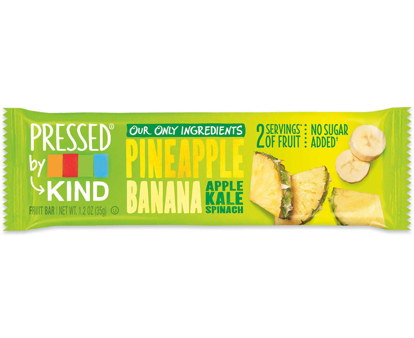 KIND: Pressed Bar Pineapple Banana Kale Spinach, 1.2 oz - Vending Business Solutions