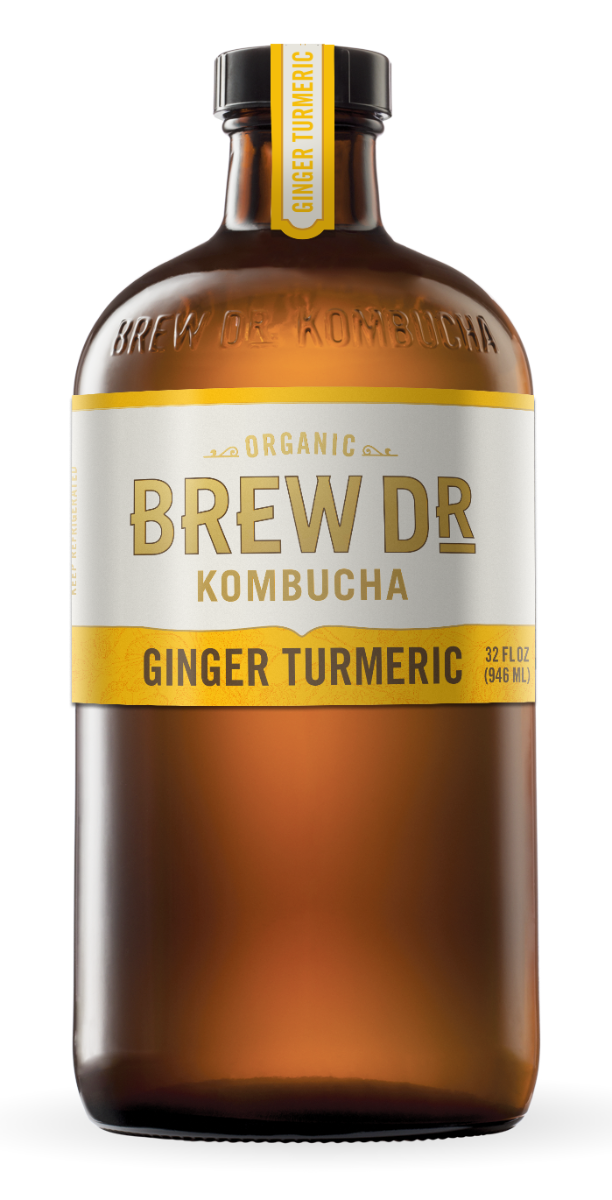 BREW DR KOMBUCHA: Kombucha Ginger Turmeric, 32 fl oz - Vending Business Solutions
