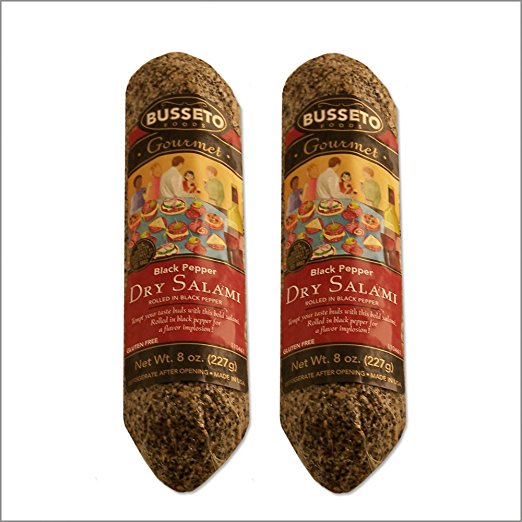 BUSSETO: Salami Dry Black Pepper, 8 oz - Vending Business Solutions