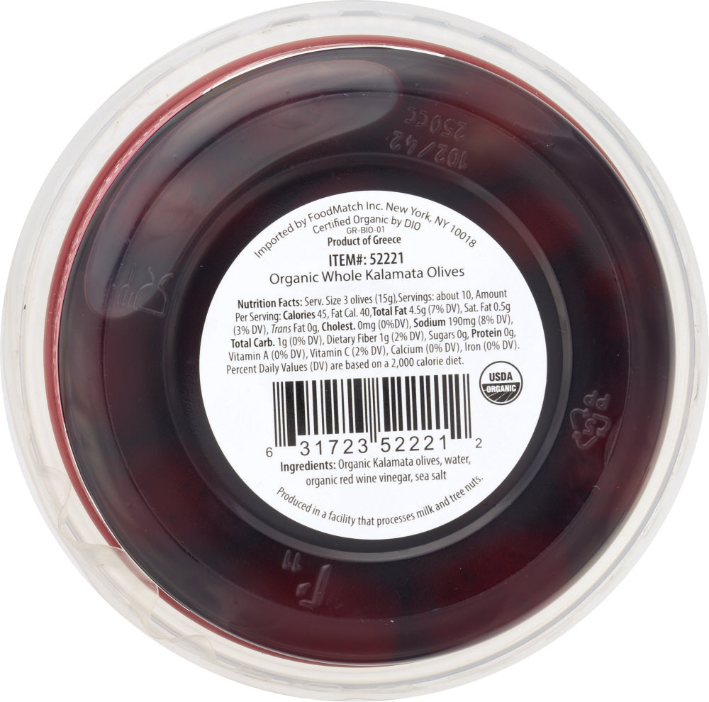 DIVINA: Organic Whole Kalamata Olives, 5.6 oz - Vending Business Solutions