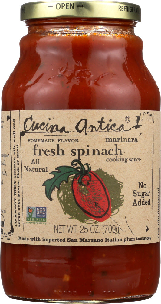 CUCINA ANTICA: Sauce Pasta Spinach 25 oz - Vending Business Solutions