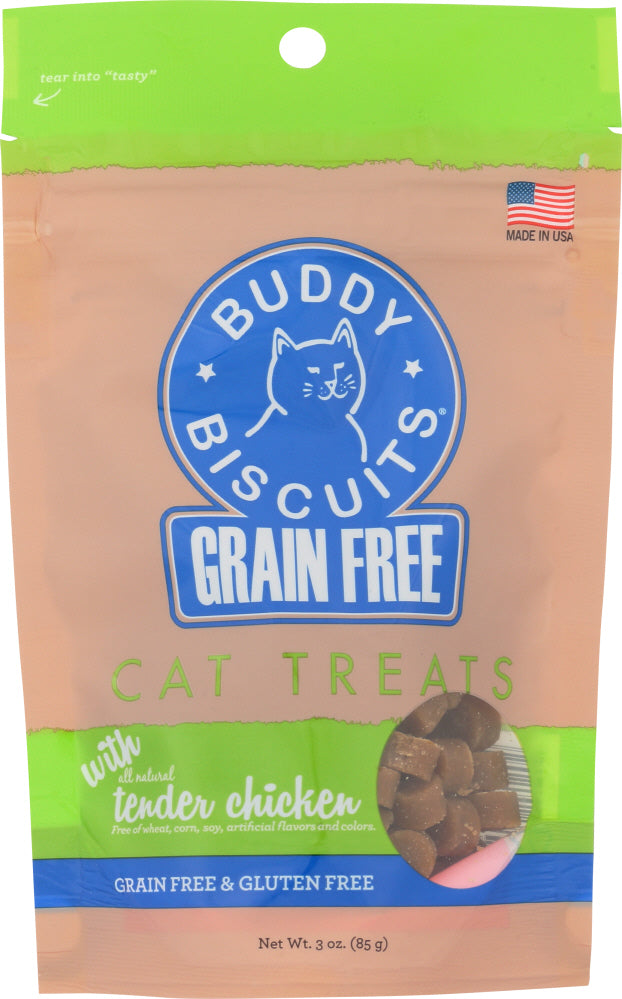 BUDDY BISCUITS: Tender Chicken Cat Treats, 3 oz - Vending Business Solutions