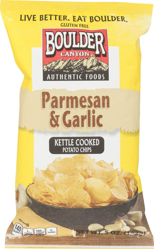 BOULDER CANYON: Kettle Cooked Potato Chips Parmesan and Garlic, 5 oz - Vending Business Solutions