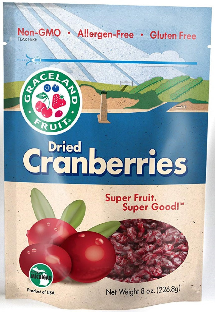 GRACELAND FRUIT: Cranberry Dried Sliced, 8 oz - Vending Business Solutions