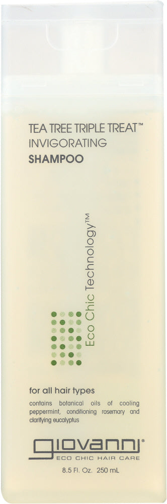 GIOVANNI COSMETICS: Tea Tree Triple Treat Invigorating Shampoo, 8.5 oz - Vending Business Solutions