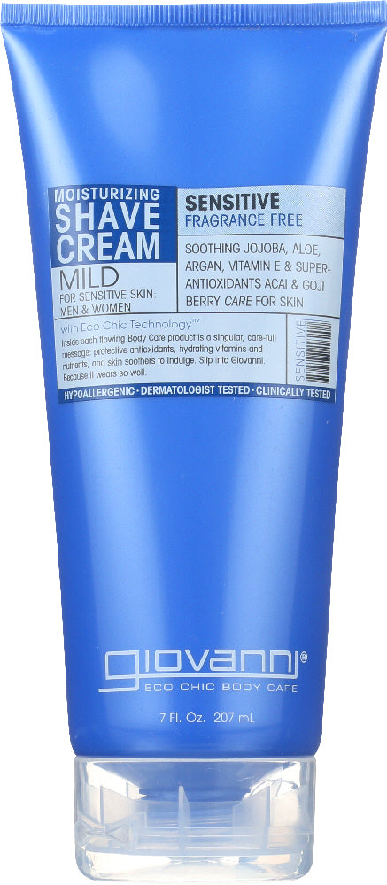 GIOVANNI: Moisturizing Shave Cream Sensitive Skin Men And Women Fragrance Free, 7 oz - Vending Business Solutions