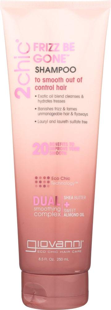 GIOVANNI COSMETICS: 2Chic Frizz Be Gone Shampoo Shea Butter & Sweet Almond Oil, 8.5 oz - Vending Business Solutions