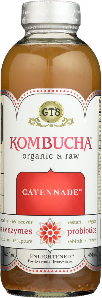GT'S ENLIGHTENED KOMBUCHA: Cayennade Enlightened Kombucha, 16 fl oz - Vending Business Solutions
