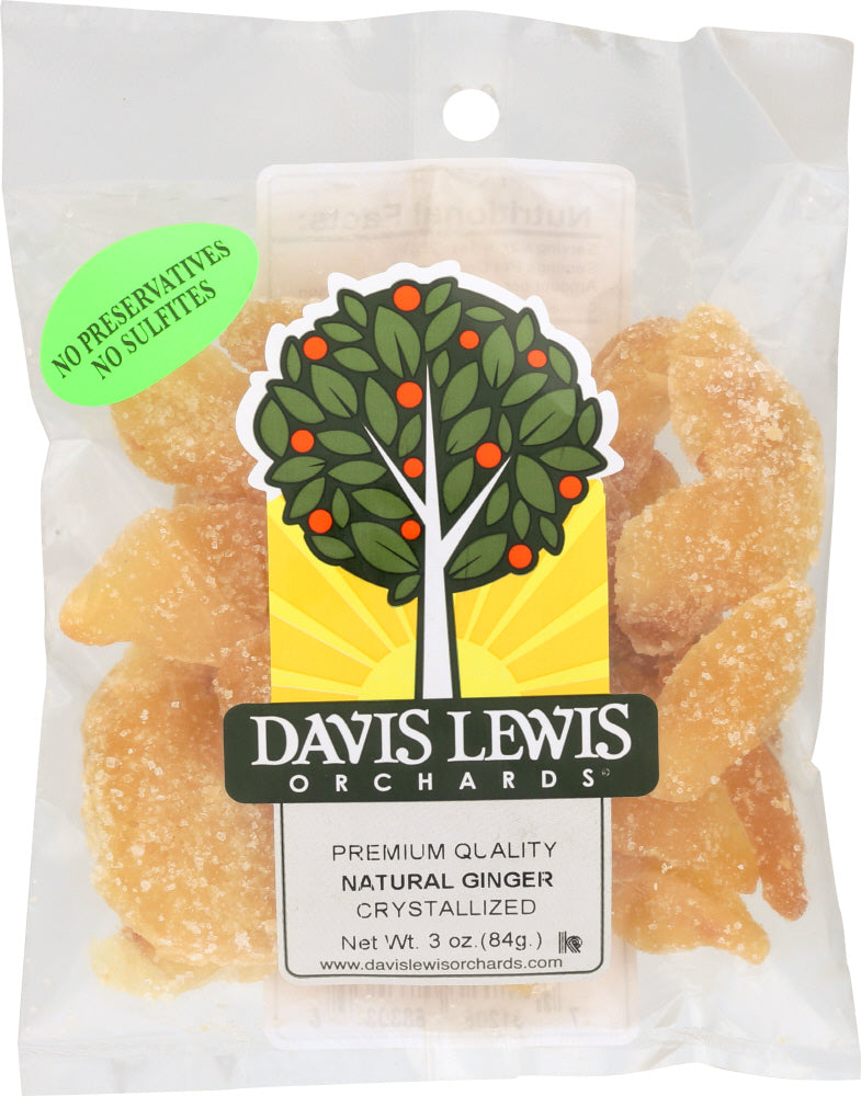 DAVIS LEWIS ORCHARDS: Natural Crystallized Ginger, 3 oz - Vending Business Solutions