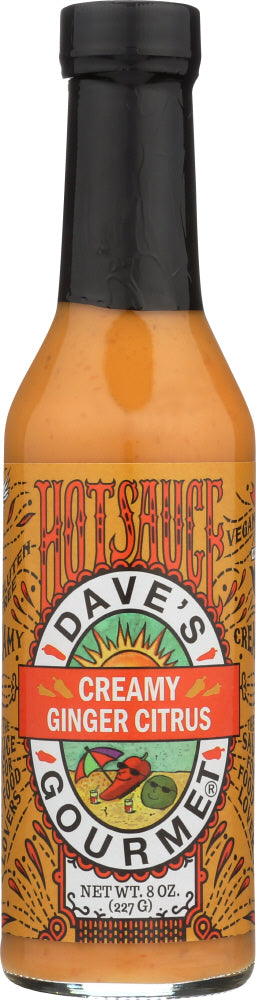 DAVES GOURMET: Hot Sauce Creamy Ginger Citrus, 8 oz - Vending Business Solutions