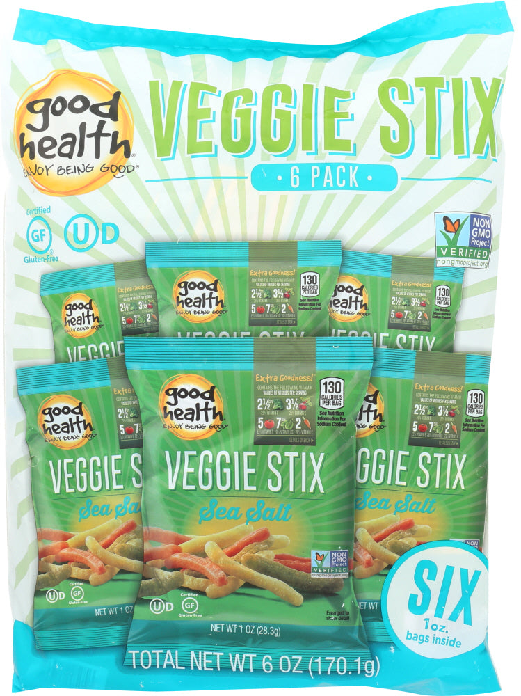 GOOD HEALTH: Veggie Stix Single Serve 6 Pack, 6 oz - Vending Business Solutions