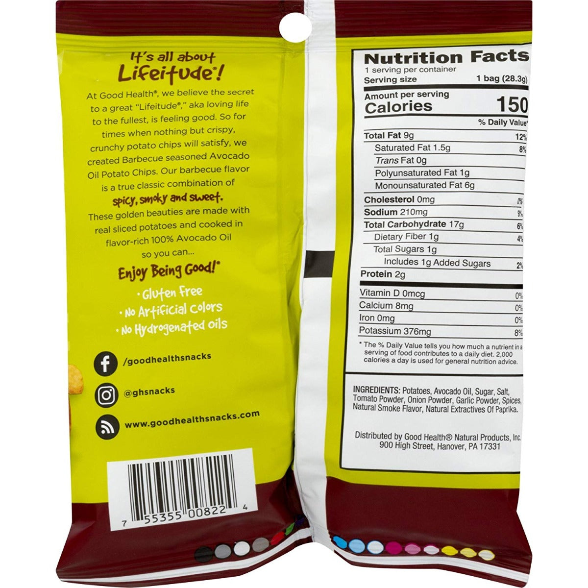 GOOD HEALTH: Kettle Chips Avocado Oil Barbecue, 1 oz - Vending Business Solutions