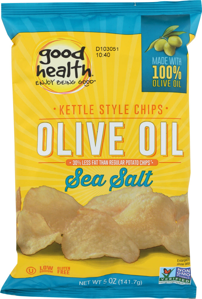 GOOD HEALTH: Kettle Chips Olive Oil Sea Salt, 5 oz - Vending Business Solutions