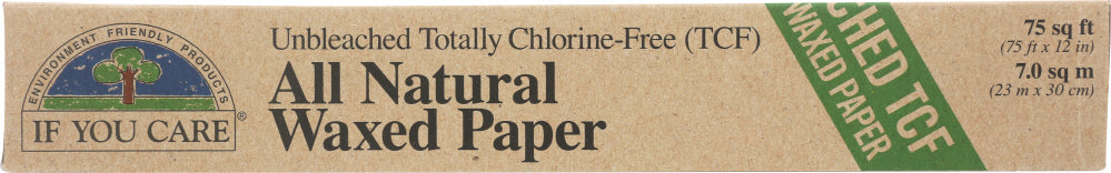 IF YOU CARE: All Natural Waxed Paper 75 sq ft, 1 Ea - Vending Business Solutions
