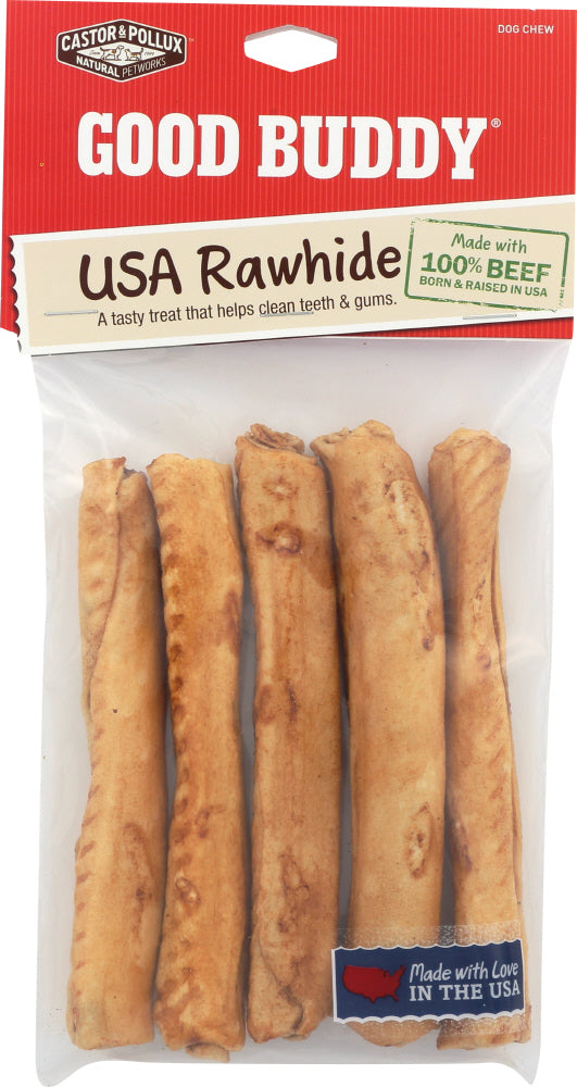 CASTOR & POLLUX: Good Buddy Rawhide Sticks Dog Chew 5 Inches, 5 pc - Vending Business Solutions