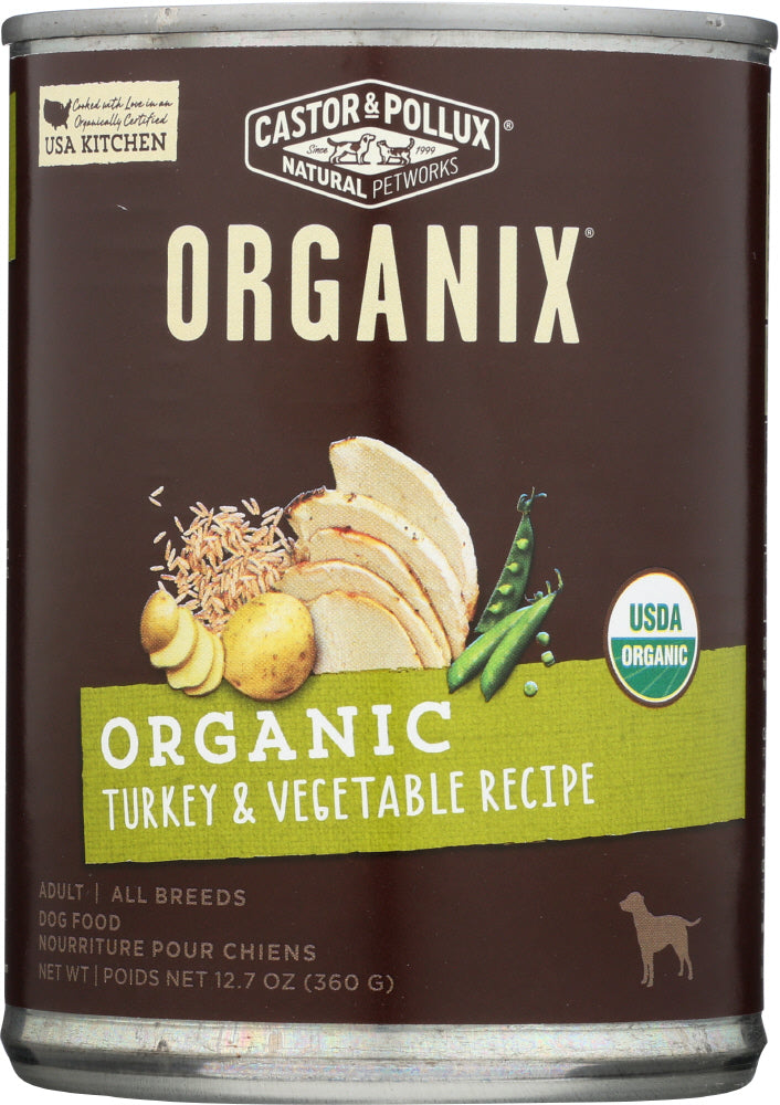 CASTOR & POLLUX: Organix Adult Dog Formula Turkey & Vegetable Formula, 12.7 oz - Vending Business Solutions
