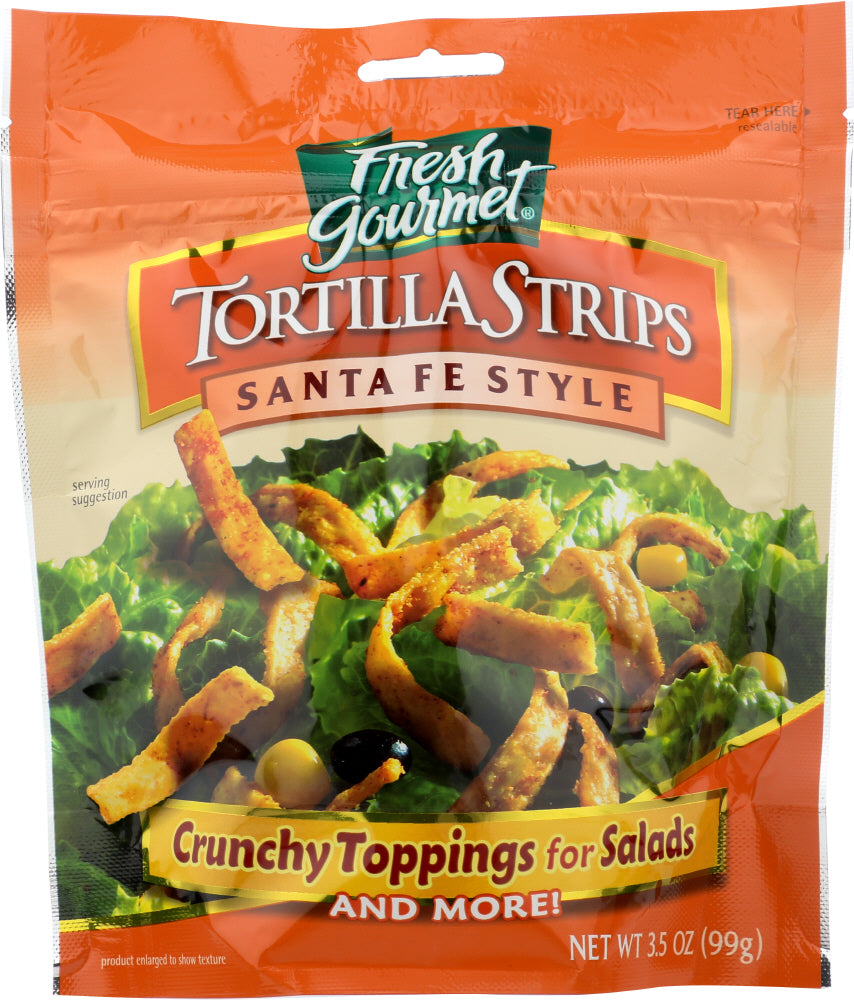 FRESH GOURMET: Tortilla Strips Santa Fe Style 3.5 Oz - Vending Business Solutions