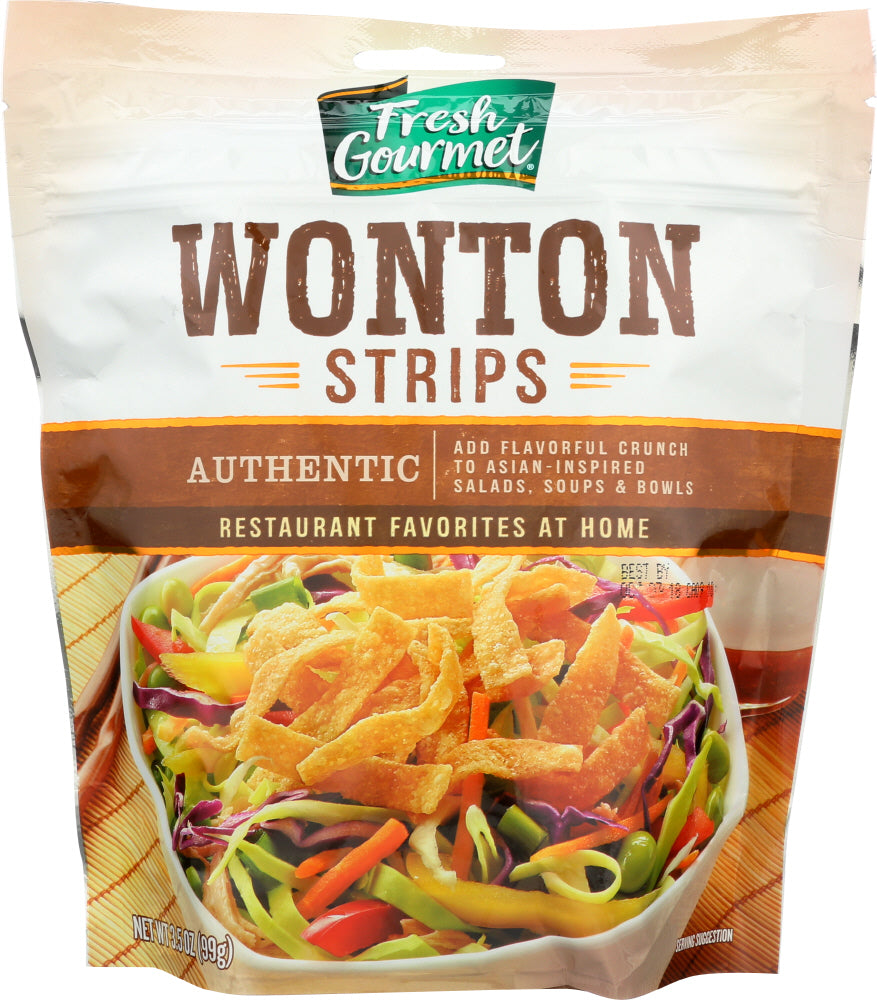 FRESH GOURMET: Wonton Strips Authentic, 3.5 Oz - Vending Business Solutions