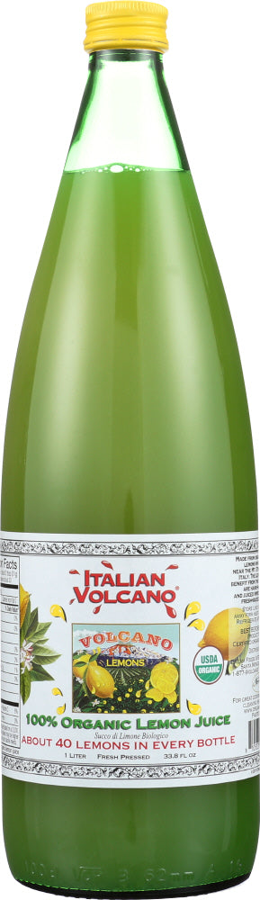 ITALIAN VOLCANO: Organic Lemon Juice, 33.8 oz - Vending Business Solutions