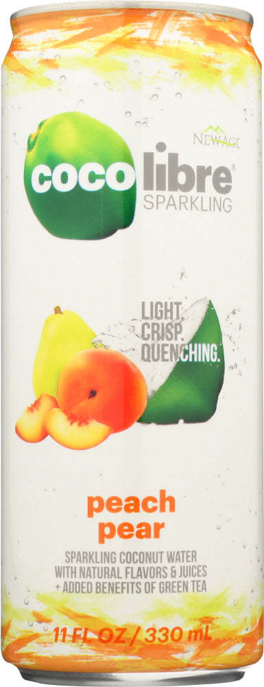 COCO LIBRE: Sparkling Coconut Water Peach Pear, 11 fl oz - Vending Business Solutions