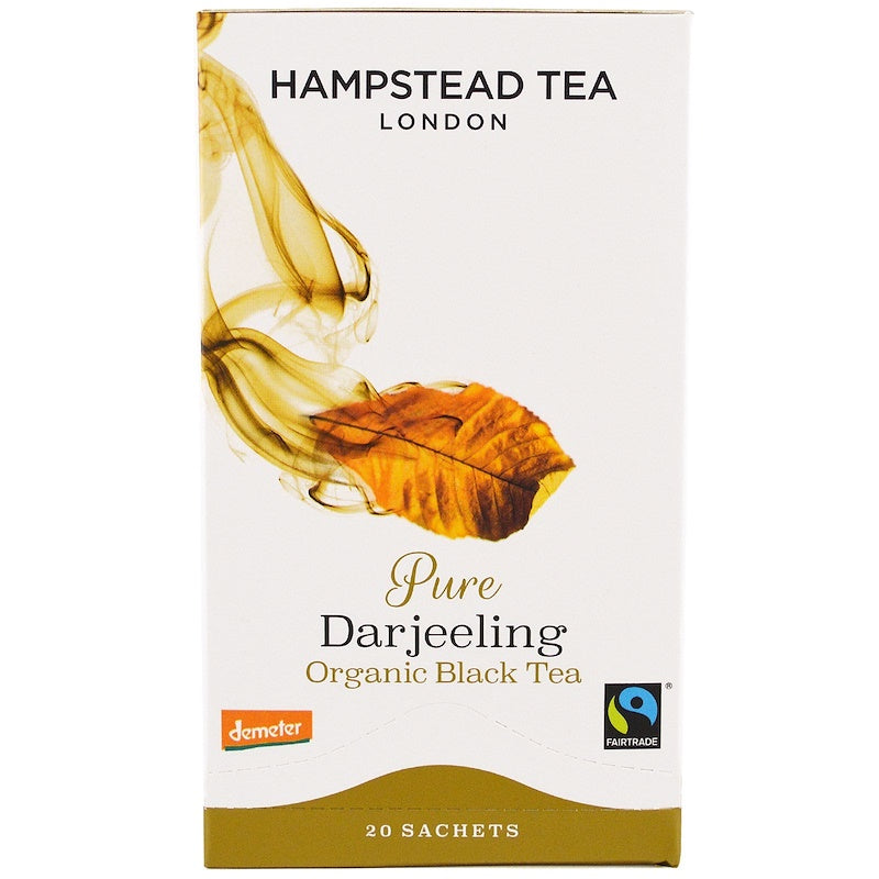 HAMPSTEAD TEA: Organic Fairtrade Darjeeling Black Tea Sachets, 20 bg - Vending Business Solutions
