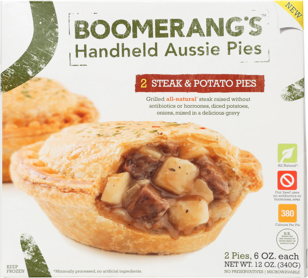 BOOMERANG'S: Steak & Potato Pies, 12 oz - Vending Business Solutions