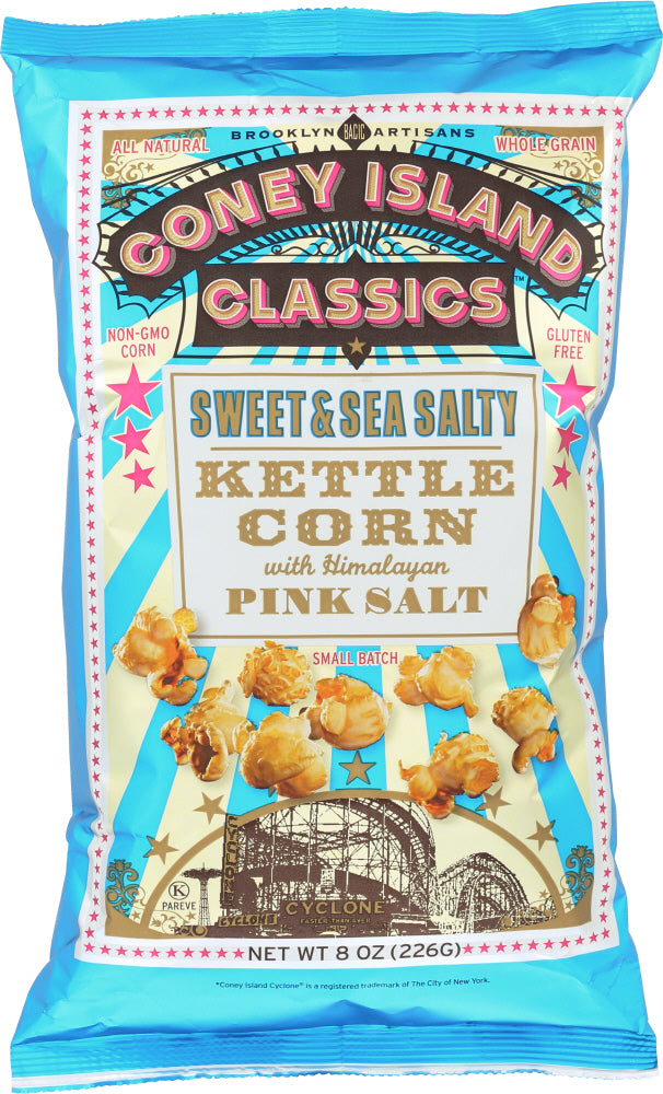 CONEY ISLAND CLASSICS KETTLE CORN: Sweet & Sea Salty Kettle Corn, 8 oz - Vending Business Solutions